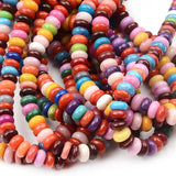 Natural Stone Flat Rondelles Loose Spacer Beads for Jewelry Making