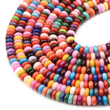Natural Stone Flat Rondelles Loose Spacer Beads for Jewelry Making