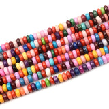 Natural Stone Flat Rondelles Loose Spacer Beads for Jewelry Making