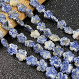 Natural Stone Flower Beads for Jewelry Making