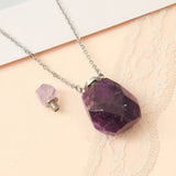 Natural Stone Fragrant Water Bottle Pendant Necklace Crystal Essential Oil Gem
