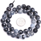 Natural Stone Fire Dragon Veins Agates Beads For Jewelry Making 15 inch
