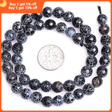 Natural Stone Fire Dragon Veins Agates Beads For Jewelry Making 15 inch