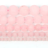 Pink Quartz Round Loose Beads For Jewelry Making 4-12 MM
