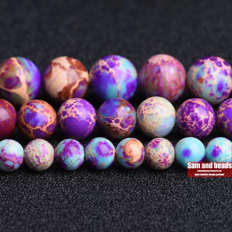 Fuchsia Lake Sea Sediment Turquoises Jaspers Beads 6/8/10MM