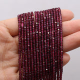 Small Faceted Natural Stone Garnet Beads for Jewelry Making