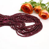 Small Faceted Natural Stone Garnet Beads for Jewelry Making