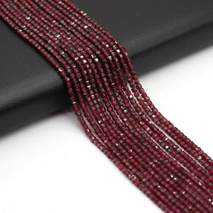 Small Faceted Natural Stone Garnet Beads for Jewelry Making