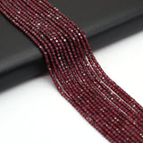 Small Faceted Natural Stone Garnet Beads for Jewelry Making