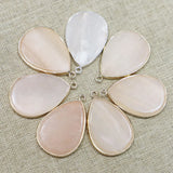Natural Stone Amazonite Drop Pendant DIY Jewelry Making 10PCS