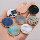 Natural Amazonite Round Pendant for DIY Necklace and Earrings