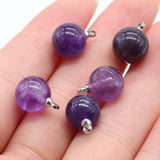 Amethyst Round Ball Pendant for DIY Jewelry Making