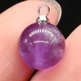 Amethyst Round Ball Pendant for DIY Jewelry Making