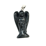 Gem Angel Shape Ruby Agate Tiger Eye Pendant 22x35mm