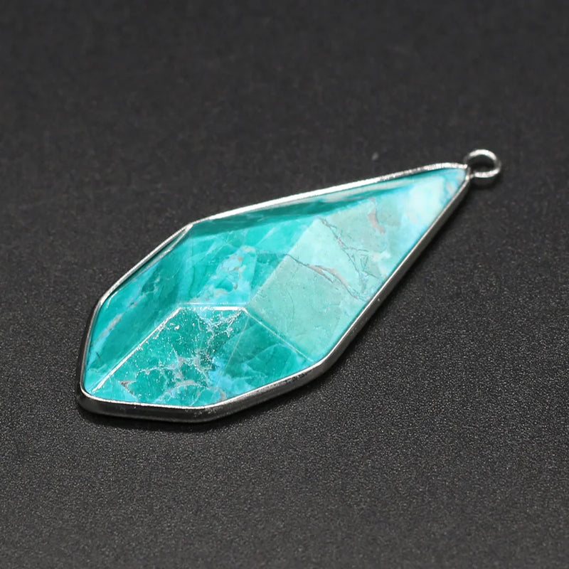 Apatite Faceted Pendant for DIY Necklace Jewelry Making