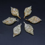 Natural Stone Gem Citrine Marquise Shape Pendant for DIY Necklace