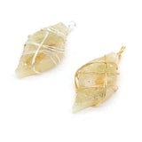 Natural Stone Gem Citrine Marquise Shape Pendant for DIY Necklace