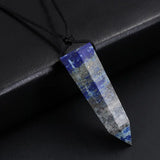 Clear Quartz Bullet Pendant Necklace Fluorite Stone Amulet