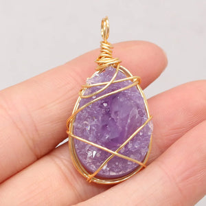 Amethyst Gemstone Pendant for DIY Necklace Jewelry Making