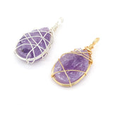 Amethyst Gemstone Pendant for DIY Necklace Jewelry Making