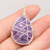 Amethyst Gemstone Pendant for DIY Necklace Jewelry Making