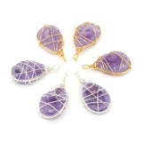 Amethyst Gemstone Pendant for DIY Necklace Jewelry Making