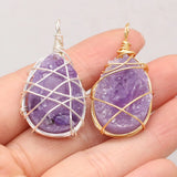 Amethyst Gemstone Pendant for DIY Necklace Jewelry Making