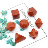 Green Aventurine Geometric Shape Bead Set for Necklace Crafts