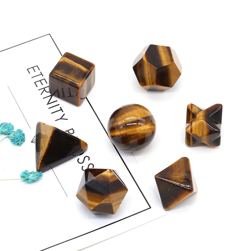 Green Aventurine Geometric Shape Bead Set for Necklace Crafts
