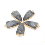 Labradorite Long Triangle Pendant for Woman
