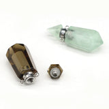 Green Aventurine Citrine Gem Perfume Bottle Pendant Necklace