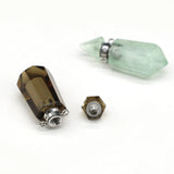 Green Aventurine Citrine Gem Perfume Bottle Pendant Necklace