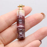Gem Perfume Bottle Pendant Crafts DIY Necklace Jewelry Gift