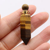 Gem Perfume Bottle Pendant for DIY Necklace 14x50mm