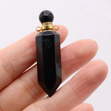 Natural Stone Gem Perfume Essential Oil Pendant 14x50mm