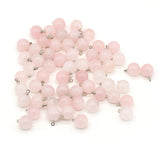 Rose Quartz Round Ball Pendant for DIY Jewelry Making