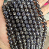 Purple Cordierite Iolite Round Bead Strand for DIY Jewelry Making