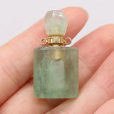 Natural Stone Gemstone Perfume Bottle Essential Oil Diffuser Necklace