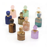 Natural Stone Gemstone Perfume Bottle Essential Oil Diffuser Necklace