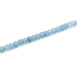 Natural Stone Faceted Aquamarine Beads 2x3/3x4mm Jewelry Craft Material