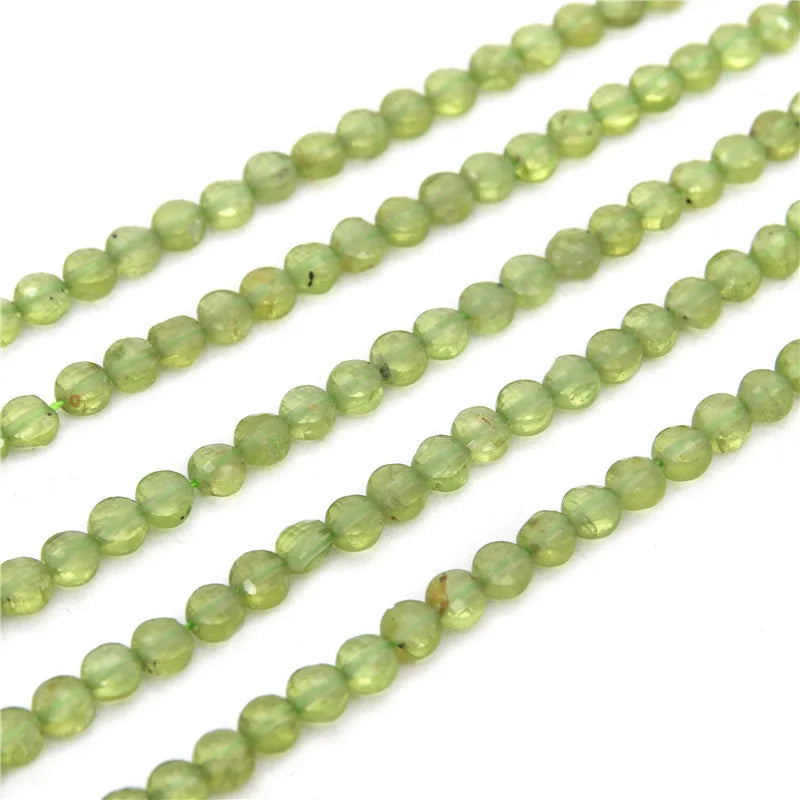 4mm Faceted Peridot Stone Beads for Jewelry Making