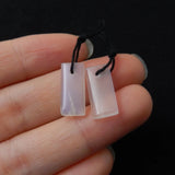 Geometric Moon Stone Earrings 16x7x3mm Semiprecious Stone Charms Jewelry