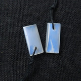 Geometric Moon Stone Earrings 16x7x3mm Semiprecious Stone Charms Jewelry