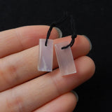 Geometric Moon Stone Earrings 16x7x3mm Semiprecious Stone Charms Jewelry