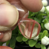 Natural Stone Glass Cherry Quartz Water Drop DIY Pendant Earring Jewelry