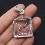 Stone Glass Gravel Pendants Jewelry DIY Making Earring Necklaces