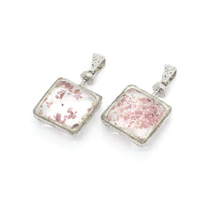 Stone Glass Gravel Pendants Jewelry DIY Making Earring Necklaces