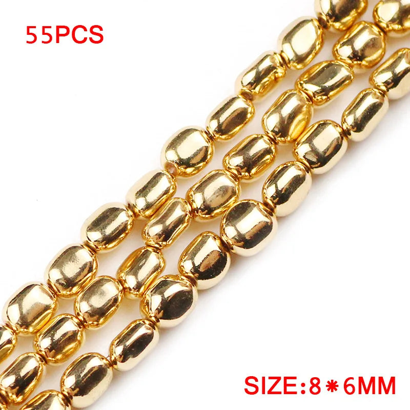Hematite Oval Spacer Beads 5~8mm for DIY Jewelry Making