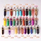 Natural Stone Hexagonal Prism Charms Pendants for DIY Jewelry Making