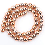 Natural Stone Silver Plated Hematite Beads Round Spacer Beads 3/4/6/8/10mm